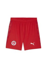 Puma - Męskie szorty FC St. Pauli 25/26 PUMA Burnt Red White. Kolor: czerwony, biały, wielokolorowy. Materiał: tkanina. Sport: piłka nożna