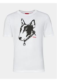 Hugo T-Shirt Dammock 50504916 Biały Regular Fit. Kolor: biały. Materiał: bawełna #6
