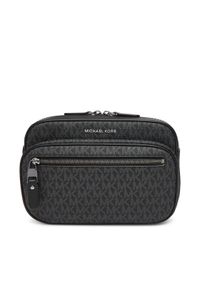 MICHAEL Michael Kors Saszetka nerka Hudson 33H0LHDY1B Czarny. Kolor: czarny. Materiał: skóra
