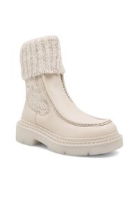 Badura Botki OVAR-23AW111 Beżowy. Kolor: beżowy. Materiał: skóra #2