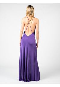 Pinko Sukienka "Vivara" | 100321 A0MD | Kobieta | Fioletowy. Kolor: fioletowy. Materiał: wiskoza. Wzór: aplikacja. Typ sukienki: kopertowe. Styl: klasyczny, wizytowy. Długość: maxi #5