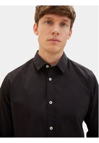 Tom Tailor Koszula 1037435 Czarny Regular Fit. Kolor: czarny. Materiał: bawełna #4