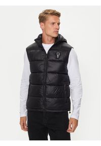 Karl Lagerfeld - KARL LAGERFELD Kamizelka Vest 505091 543590 Czarny Regular Fit. Typ kołnierza: dekolt w karo. Kolor: czarny. Materiał: syntetyk