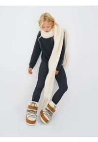 Sinsay - Legginsy z grubej prążkowanej dzianiny z polarem wewnątrz - szary. Kolor: szary. Materiał: prążkowany, dzianina, polar