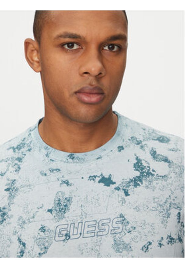 Guess T-Shirt Z5GI01 I3Z14 Niebieski Regular Fit. Kolor: niebieski. Materiał: bawełna