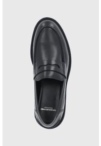 Vagabond Shoemakers Mokasyny skórzane ALEX W damskie kolor czarny na płaskim obcasie. Nosek buta: okrągły. Kolor: czarny. Materiał: skóra. Obcas: na obcasie. Wysokość obcasa: niski #4