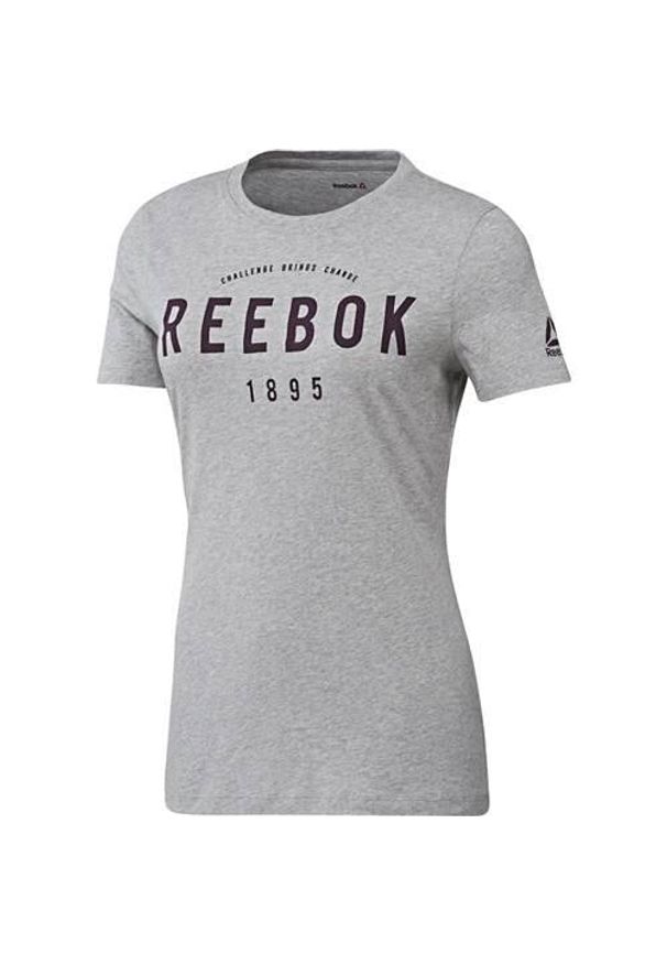 Koszulka sportowa damska Reebok Basic 1895 Tee. Kolor: szary. Długość rękawa: krótki rękaw. Długość: krótkie