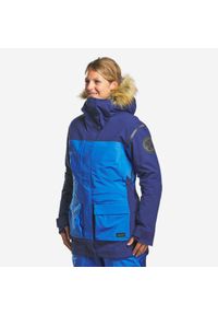 FORCLAZ - Parka trekkingowa damska Forclaz Arctic 900 -33°C wodoodporna. Kolor: niebieski. Materiał: tkanina. Długość: długie. Sezon: zima