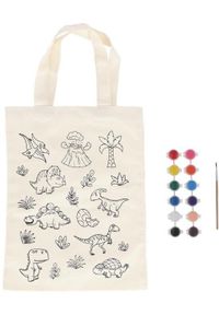 Esschert Design Torba płócienna do kolorowania z farbkami - Dino #1