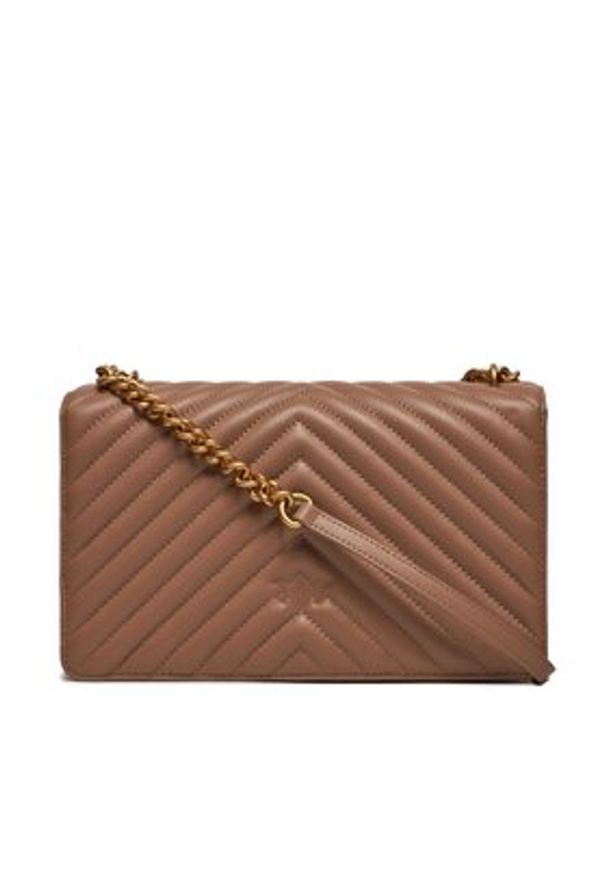 Pinko Torebka Love One Classic Dc PE 24 PLTT 100941 A0GK Brązowy. Kolor: brązowy. Materiał: skórzane