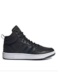 Adidas - Buty adidas Hoops 3.0 Mid Winterized GW6434 - czarne. Kolor: czarny. Materiał: syntetyk, futro, skóra, guma. Szerokość cholewki: normalna. Sezon: zima #1
