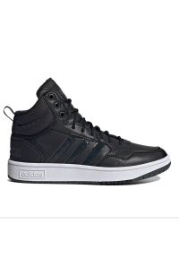 Adidas - Buty adidas Hoops 3.0 Mid Winterized GW6434 - czarne. Kolor: czarny. Materiał: guma, syntetyk, futro, skóra. Szerokość cholewki: normalna. Sezon: zima