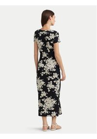 Lauren Ralph Lauren Sukienka letnia 250933444001 Czarny Slim Fit. Kolor: czarny. Materiał: bawełna. Sezon: lato