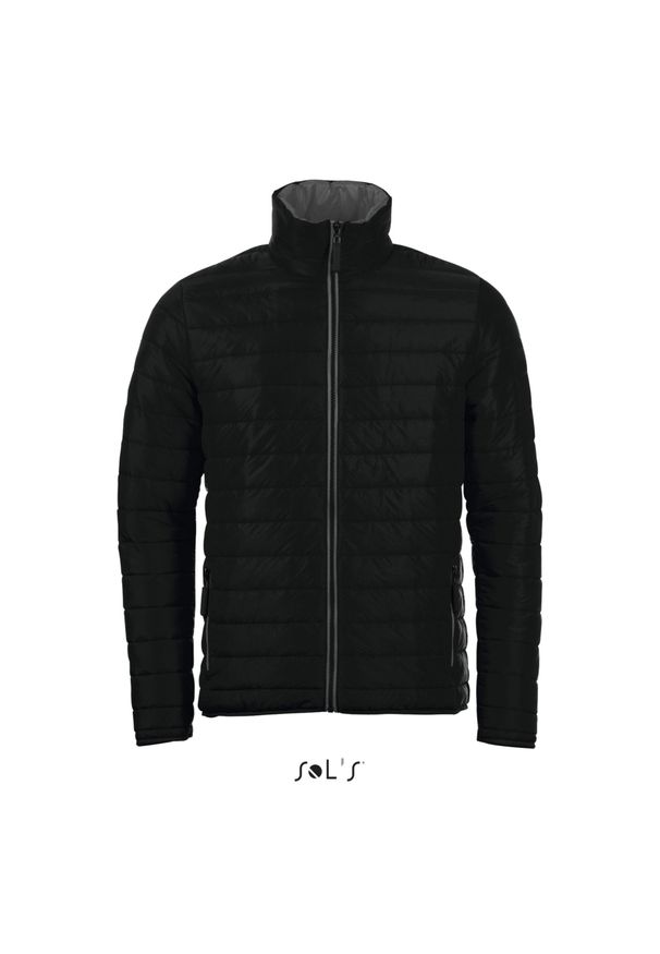 SOL'S - Kurtka puchowa Sol's Ride. Kolor: czarny. Materiał: puch. Sezon: zima. Styl: elegancki
