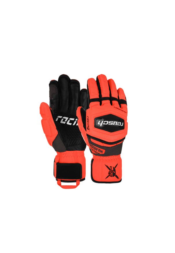 Rękawice narciarskie Reusch Worldcup Warrior GS. Kolor: czerwony, czarny, wielokolorowy. Sezon: zima. Sport: narciarstwo