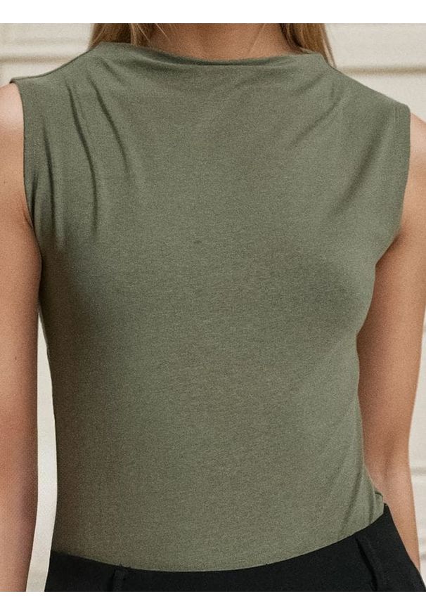 Sinsay - Body - zielony. Kolor: zielony