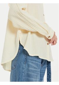 Roxy Koszula Morning Time ERJWT03639 Beżowy Loose Fit. Kolor: beżowy. Materiał: bawełna #2