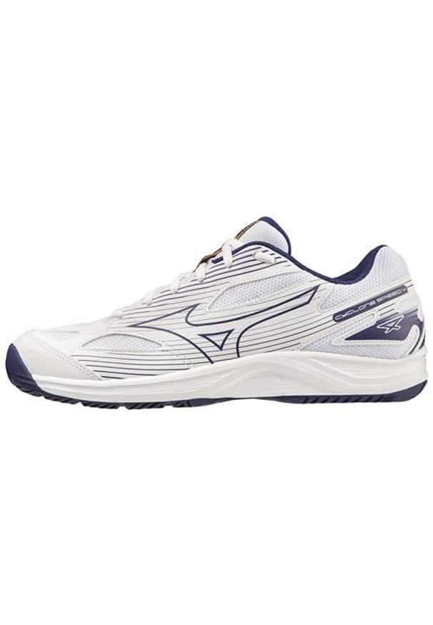 Buty halowe Mizuno Cyclone Speed 3. Kolor: biały, niebieski, wielokolorowy. Sport: siatkówka