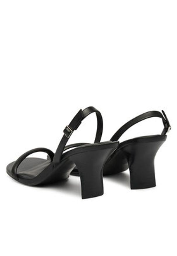 Calvin Klein Sandały HW0HW02800 Czarny. Kolor: czarny. Materiał: skóra