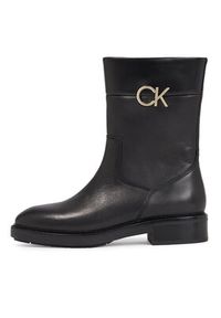 Calvin Klein Botki Rubber Sole Ankle Boot W/Hw HW0HW01703 Czarny. Kolor: czarny. Materiał: skóra