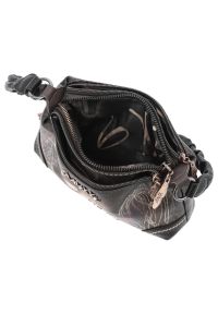 Brązowa Torebka Anekke Modna Listonoszka Damska. Kolor: brązowy. Wzór: aplikacja, nadruk. Materiał: zdobione. Styl: casual, elegancki #3