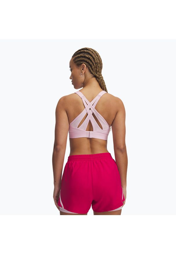 Biustonosz treningowy Under Armour Infinity High Strappy. Kolor: różowy