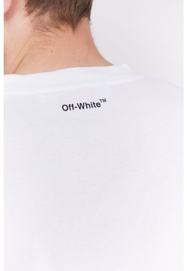 OFF-WHITE Biały t-shirt męski z nadrukiem mona lisy, Rozmiar S. Kolor: biały. Wzór: nadruk