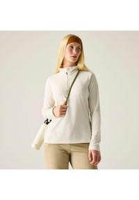 Regatta - Damski lekki polar turystyczny Montes z zamkiem błyskawicznym do połowy. Kolor: biały. Materiał: polar #1