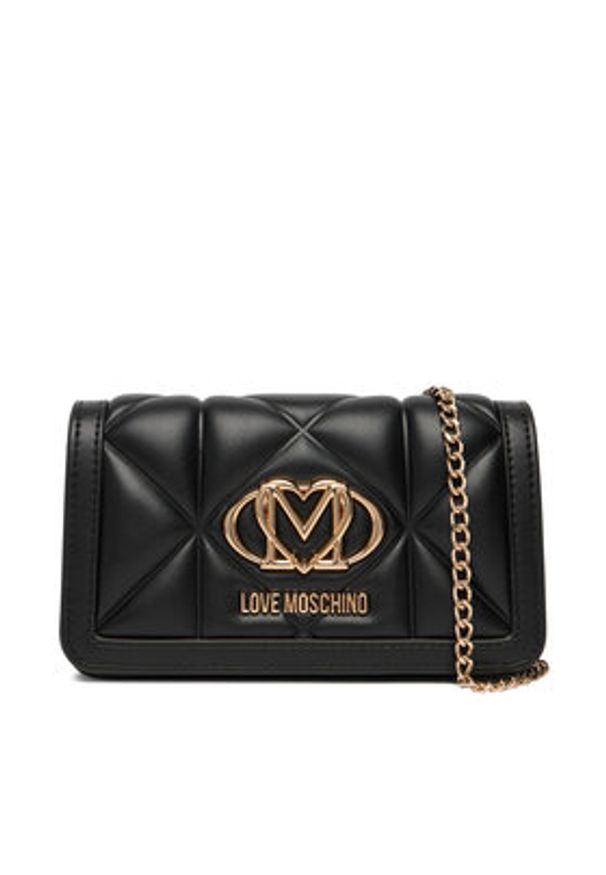 Love Moschino - LOVE MOSCHINO Torebka JC5640PP0NLC0000 Czarny. Kolor: czarny. Materiał: skórzane