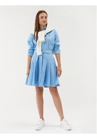 Polo Ralph Lauren Sukienka koszulowa 211910798001 Błękitny Regular Fit. Typ kołnierza: polo. Kolor: niebieski. Materiał: bawełna. Typ sukienki: koszulowe #4