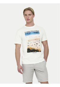 Only & Sons T-Shirt Kolton 22028735 Biały Regular Fit. Kolor: biały. Materiał: bawełna