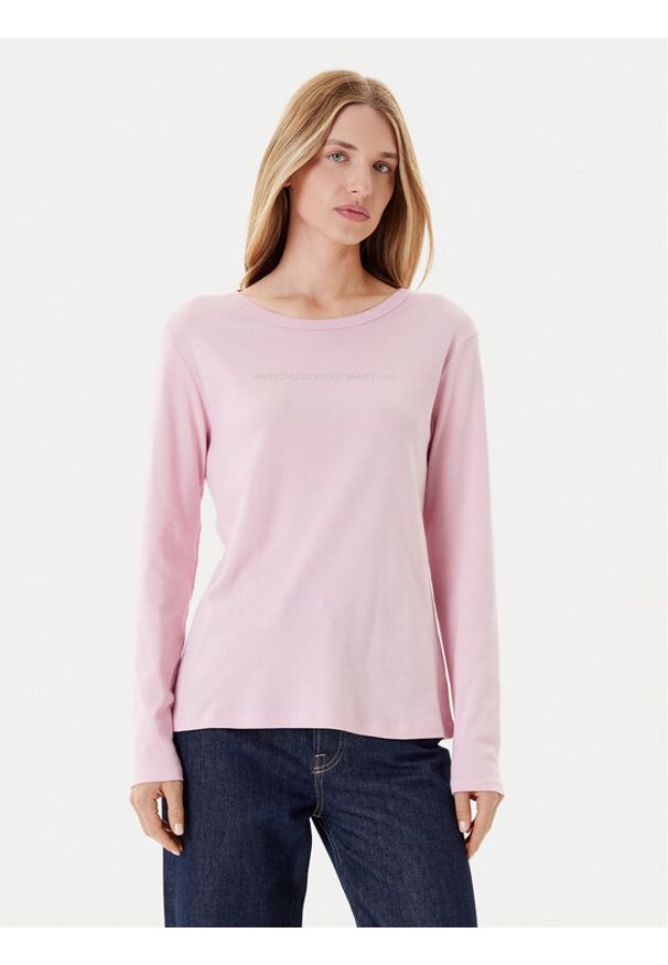 United Colors of Benetton - United Colors Of Benetton Bluzka 3GA2E16G0 Różowy Regular Fit. Kolor: różowy. Materiał: bawełna