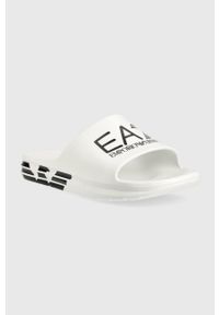 EA7 Emporio Armani klapki XBP008 XK337 D611 męskie kolor biały. Kolor: biały. Materiał: materiał, guma #4