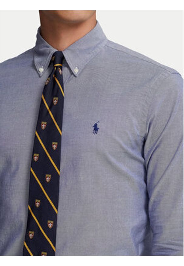Polo Ralph Lauren Koszula 710829480010 Niebieski Custom Fit. Typ kołnierza: polo. Kolor: niebieski. Materiał: bawełna