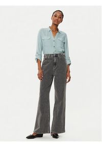 Vero Moda Koszula Bumpy 10275283 Zielony Regular Fit. Kolor: zielony. Materiał: wiskoza