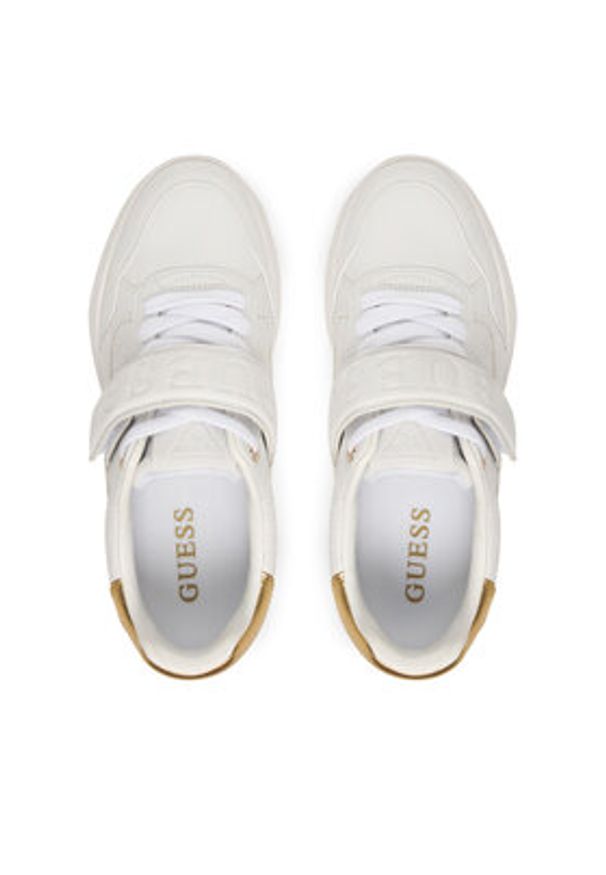 Guess Sneakersy FLFHNN ELE12 Biały. Kolor: biały. Materiał: skóra