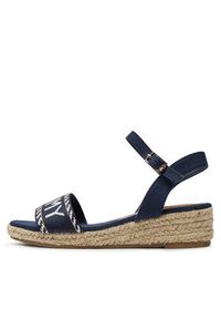 TOMMY HILFIGER - Tommy Hilfiger Espadryle Rope Wedge Sandal T3A7-33287-0890 M Granatowy. Kolor: niebieski. Materiał: materiał