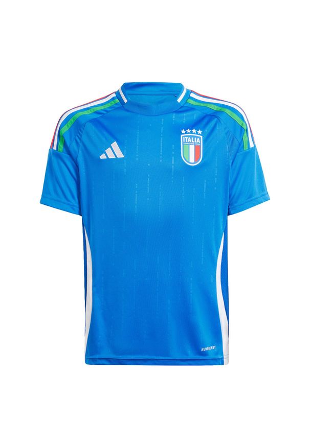 Adidas - Koszulka Italy 24 Home Kids. Kolor: niebieski. Materiał: materiał. Sport: piłka nożna