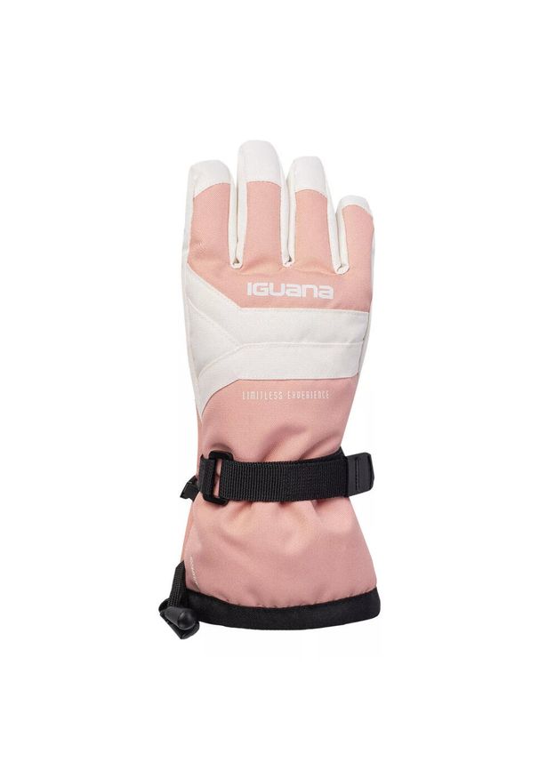 Damskie rękawice narciarskie Iguana Alessia. Kolor: różowy, wielokolorowy, biały. Sport: narciarstwo