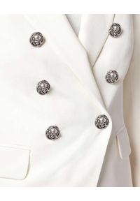 Philipp Plein - PHILIPP PLEIN - Biała marynarka z biżuteryjnymi guzikami. Kolor: biały. Materiał: wełna #4