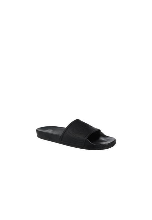 Klapki męskie Colmar Slipper Logo. Zapięcie: bez zapięcia. Kolor: czarny. Materiał: materiał, syntetyk. Szerokość cholewki: normalna. Sport: fitness, pływanie, turystyka piesza