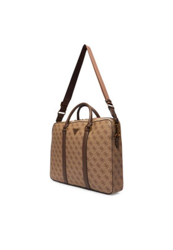 Guess Torba na laptopa HMMILO P6169 Brązowy. Kolor: brązowy. Materiał: skóra
