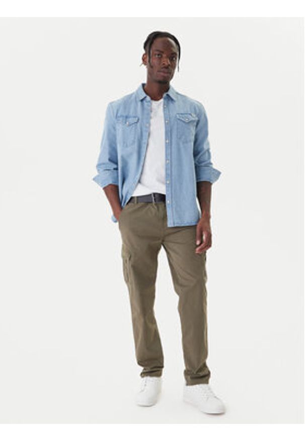 Mustang Spodnie materiałowe Daytona 1016826 Zielony Slim Fit. Kolor: zielony. Materiał: bawełna