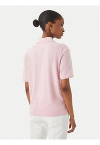 TOMMY HILFIGER - Tommy Hilfiger Polo WW0WW48720 Różowy jasny Relaxed Fit. Typ kołnierza: polo. Kolor: różowy. Materiał: bawełna #4