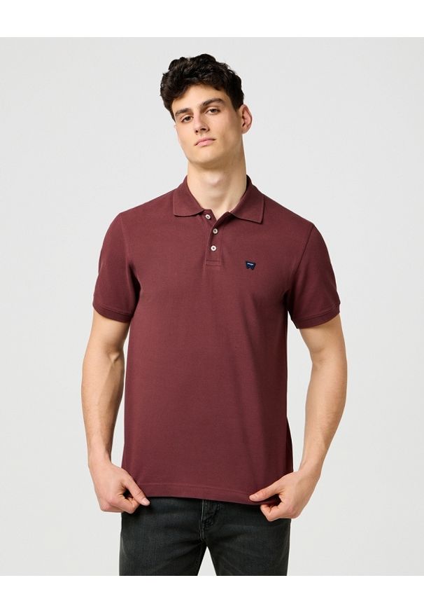 Wrangler - MESKA KOSZULKA POLO WRANGLER POLO SHIRT DECADENT CHOCOLATE 112371398. Typ kołnierza: polo