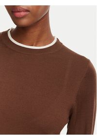 Marella Sweter Prugna 2625366181 Brązowy Regular Fit. Kolor: brązowy. Materiał: wełna #4