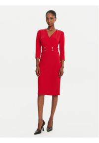 Rinascimento Sukienka koktajlowa CFC0126151003 Czerwony Slim Fit. Kolor: czerwony. Materiał: syntetyk. Styl: wizytowy