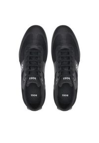 BOSS - Boss Sneakersy Rushman Low 50470180 10199225 01 Czarny. Kolor: czarny. Materiał: materiał