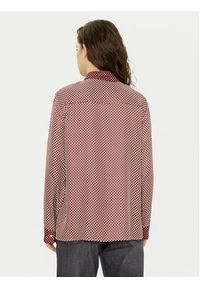 TOMMY HILFIGER - Tommy Hilfiger Koszula WW0WW44036 Bordowy Relaxed Fit. Kolor: czerwony. Materiał: wiskoza #4