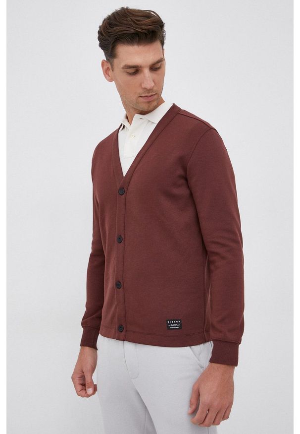 Sisley - Bluza. Okazja: na co dzień. Kolor: brązowy. Materiał: dzianina. Wzór: gładki. Styl: casual